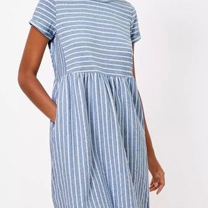 Loft textured swing dress M NWT